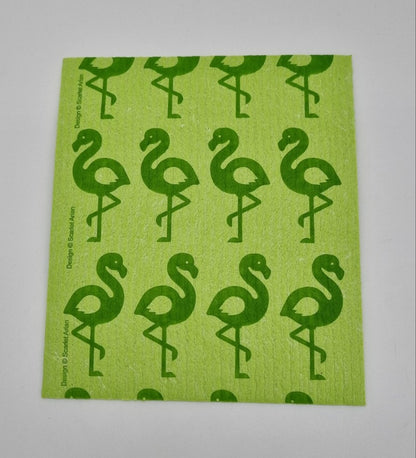 Designer-Schwammtuch (1x Pack mit 5 Stk.) -Flamingo-ABVERKAUF!