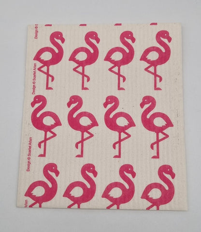 Designer-Schwammtuch (1x Pack mit 5 Stk.) -Flamingo-ABVERKAUF!