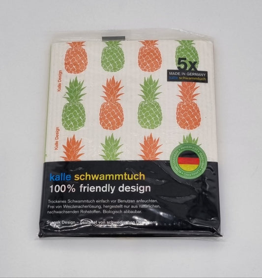Designer sponge cloth (1x pack of 5 pieces) -Pineapple SALE!