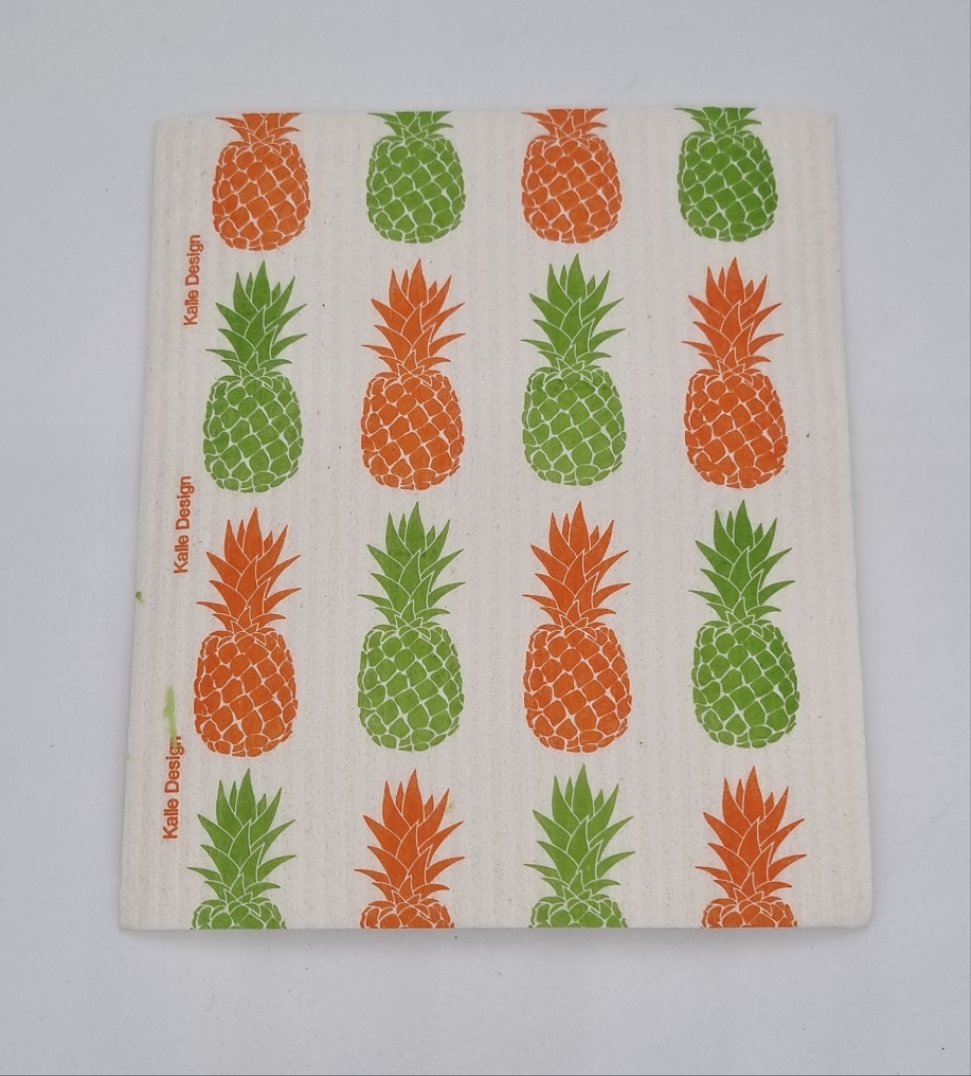 Designer-Schwammtuch (1x Pack mit 5 Stk.) -Ananas-ABVERKAUF!