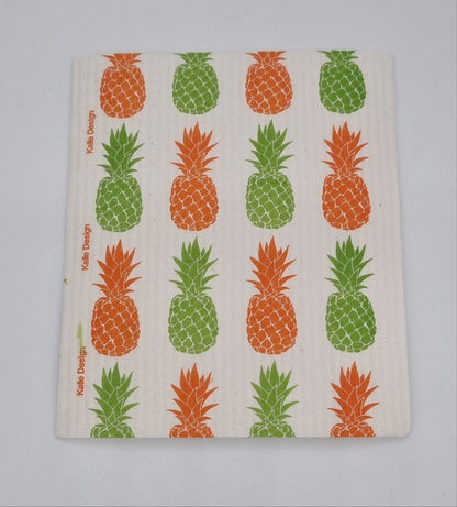 Designer-Schwammtuch (1x Pack mit 5 Stk.) -Ananas-ABVERKAUF!