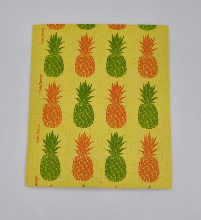 Designer-Schwammtuch (1x Pack mit 5 Stk.) -Ananas-ABVERKAUF!